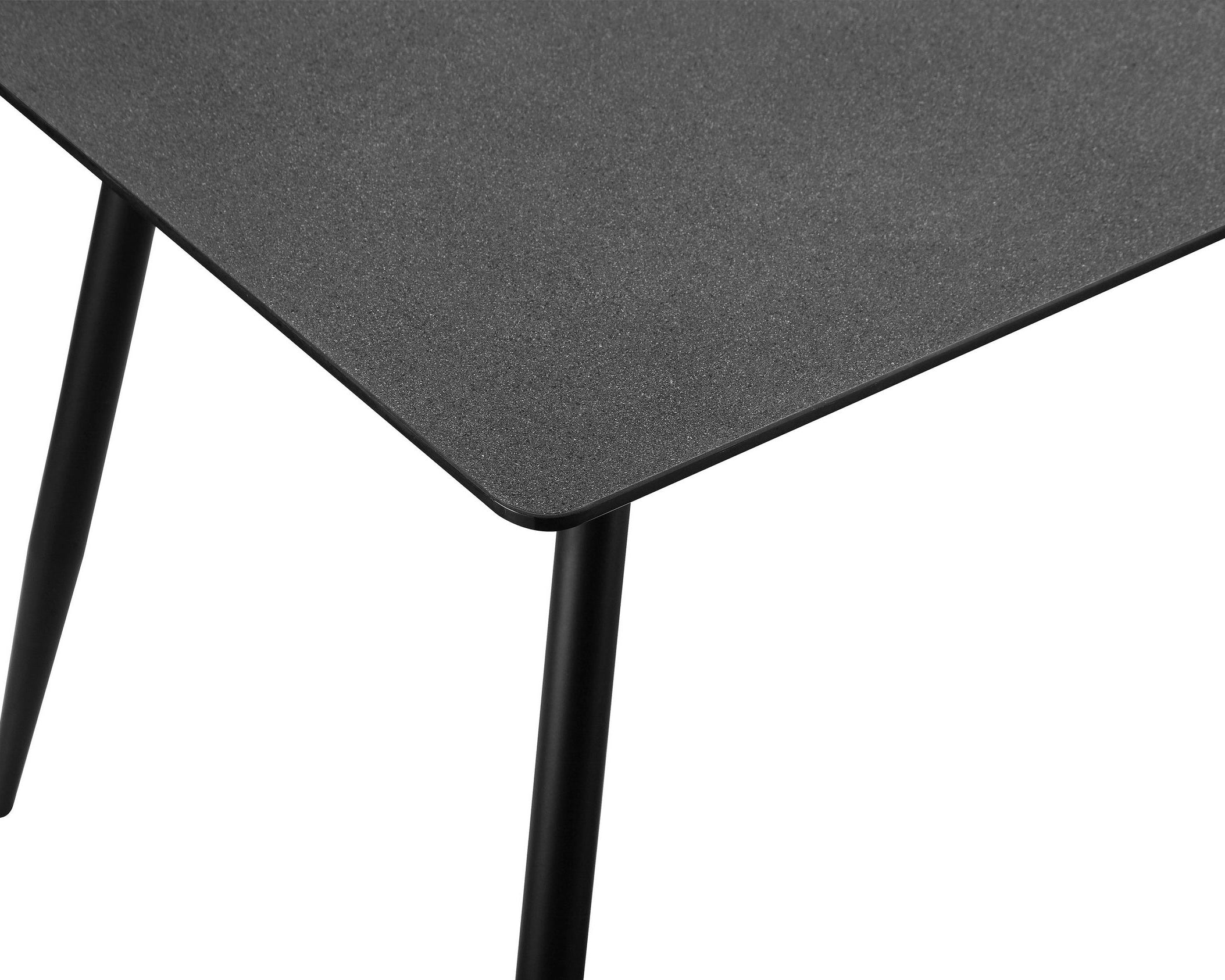 Masă Irving 150 cm, blat sticlă, cadru negru Arboteca