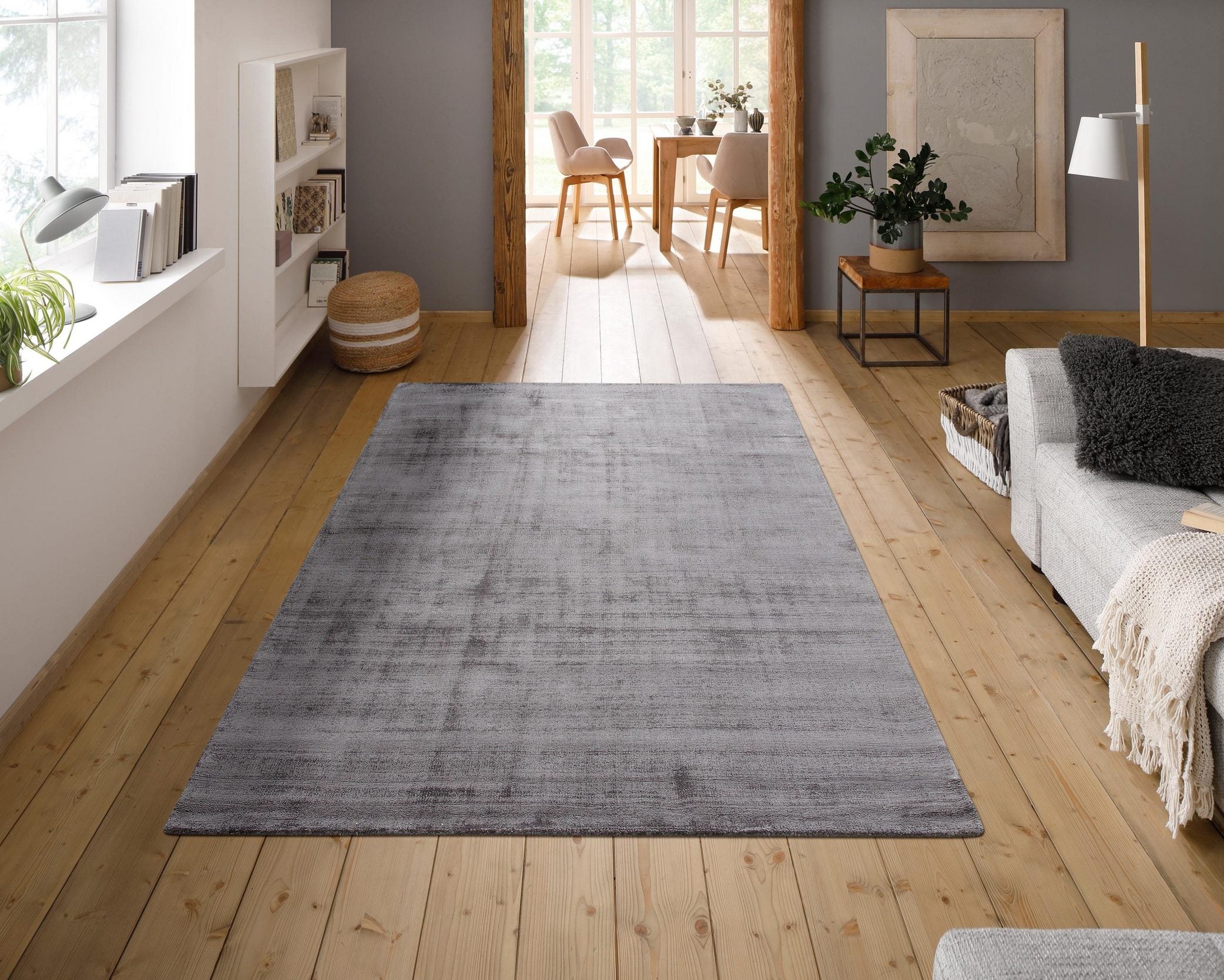 Covor Shirley 160x230 cm, gri, vâscoză Arboteca