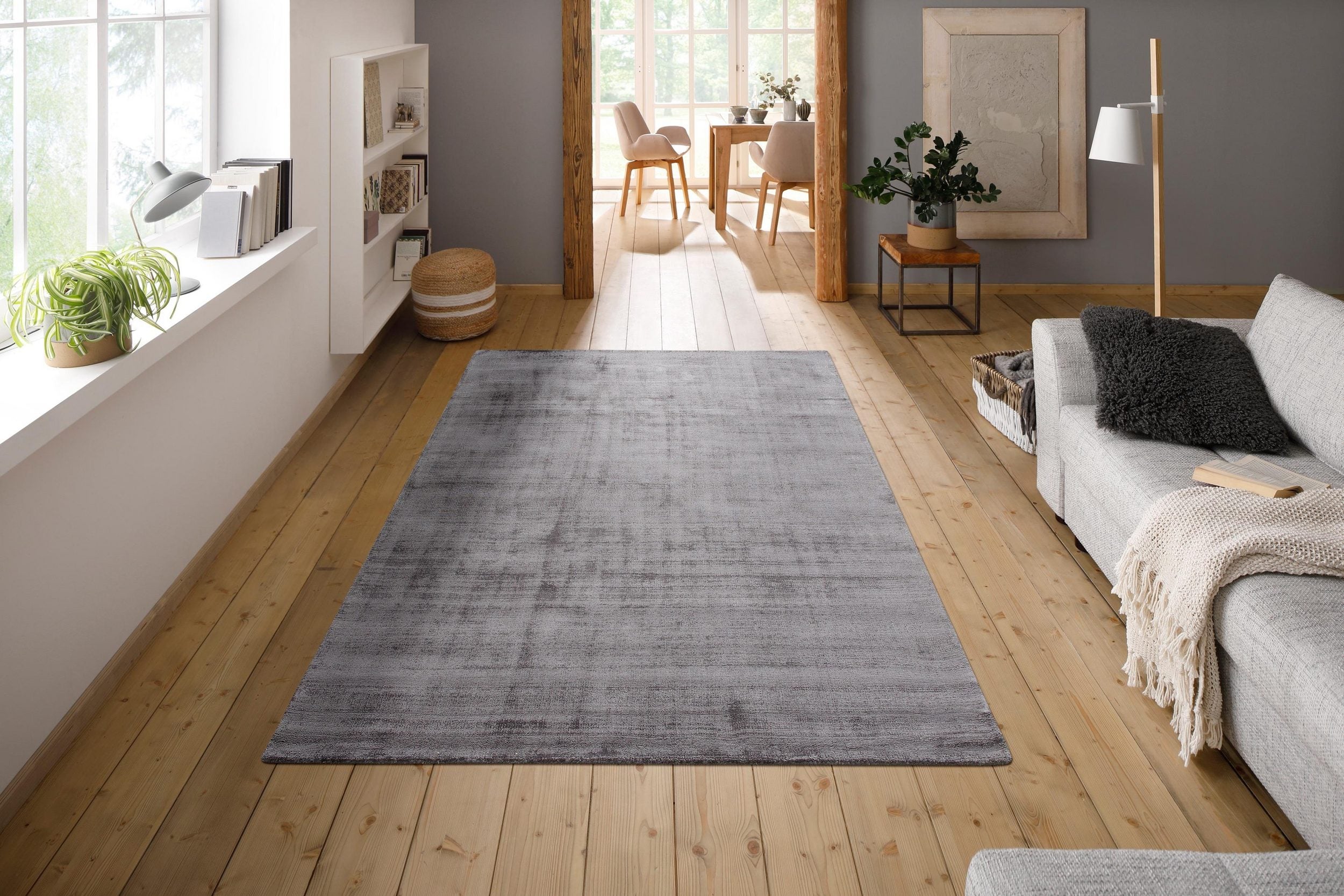 Covor Shirley 160x230 cm, gri, vâscoză Arboteca
