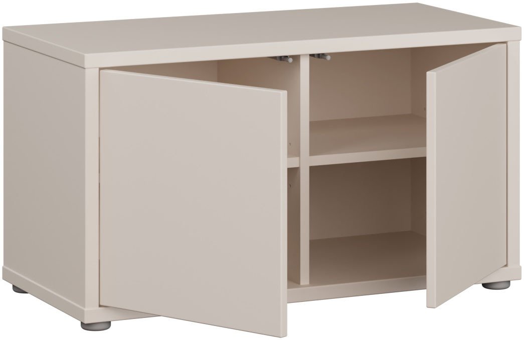 Bancă de pantofi Alice Springs, 8 perechi, bej, 74×41×35 cm, Push-to-Open Arboteca