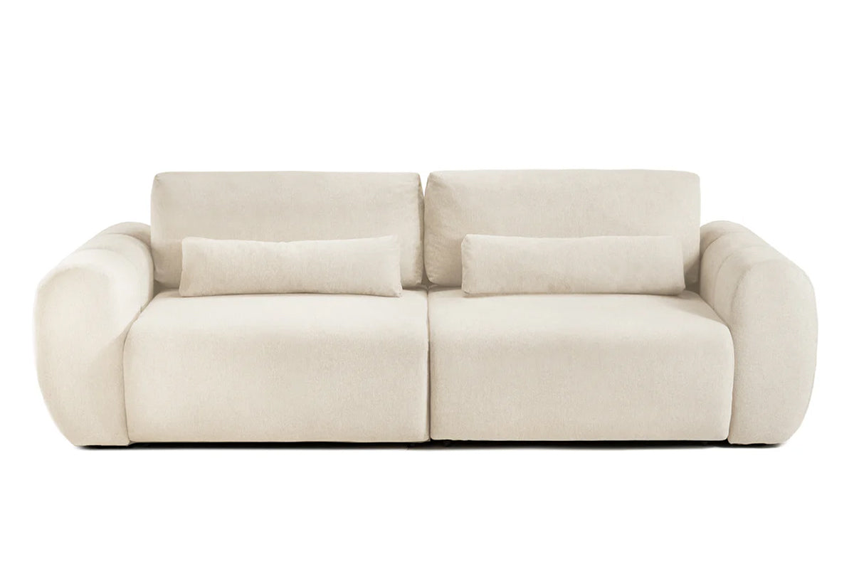 Canapea Extensibilă 3 locuri VERSA, cu 2 lăzi depozitare, 260x110x85 cm, #color_Crem-Loft