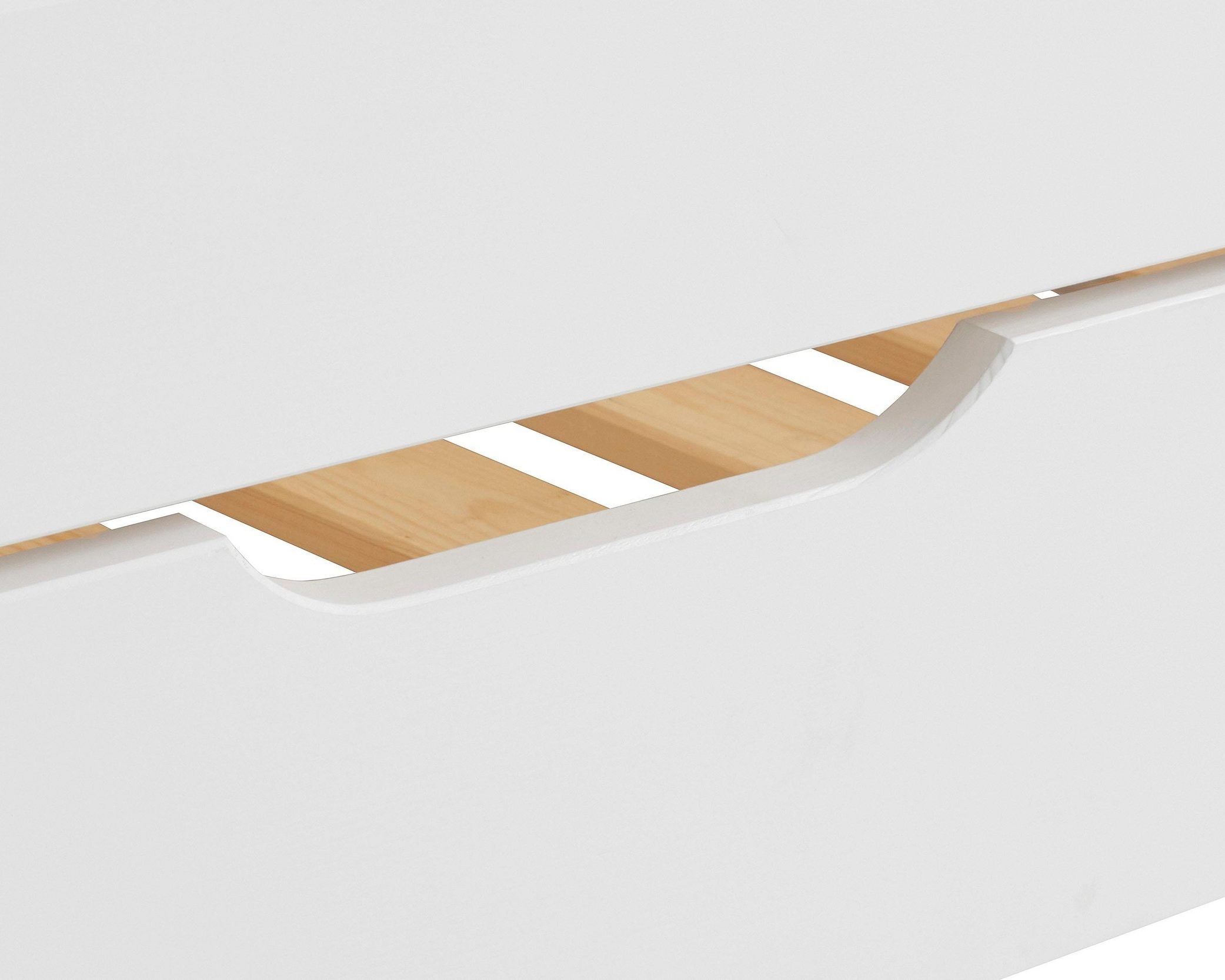 Pat Tipo cu sertar pat , 90 x 200 cm , Lemn Masiv , Alb Arboteca