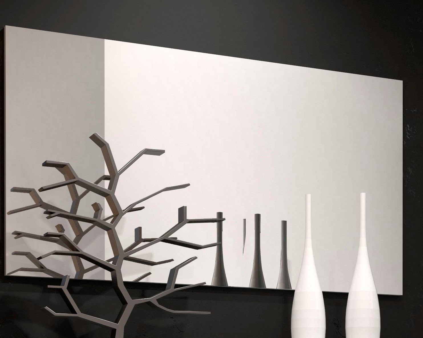 Oglindă decorativă Kiss alb 120 cm Arboteca