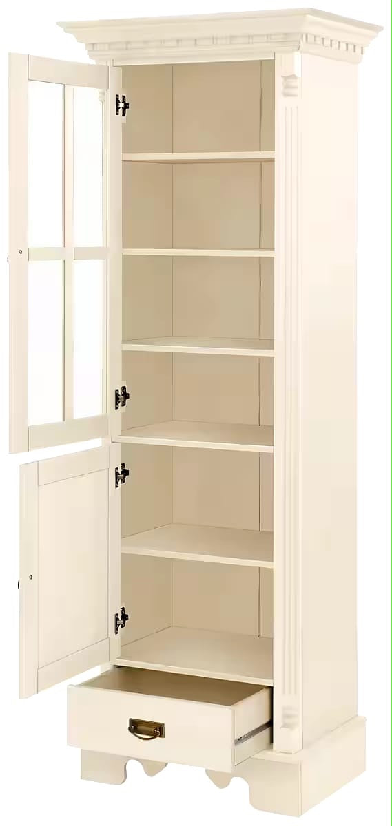 Vitrina Milano, lemn masiv, Natur, 199 cm inaltime Arboteca