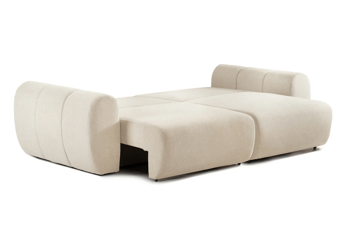 Canapea Extensibilă 3 locuri VERSA, cu 2 lăzi depozitare, 260x110x85 cm, #color_Crem-Loft