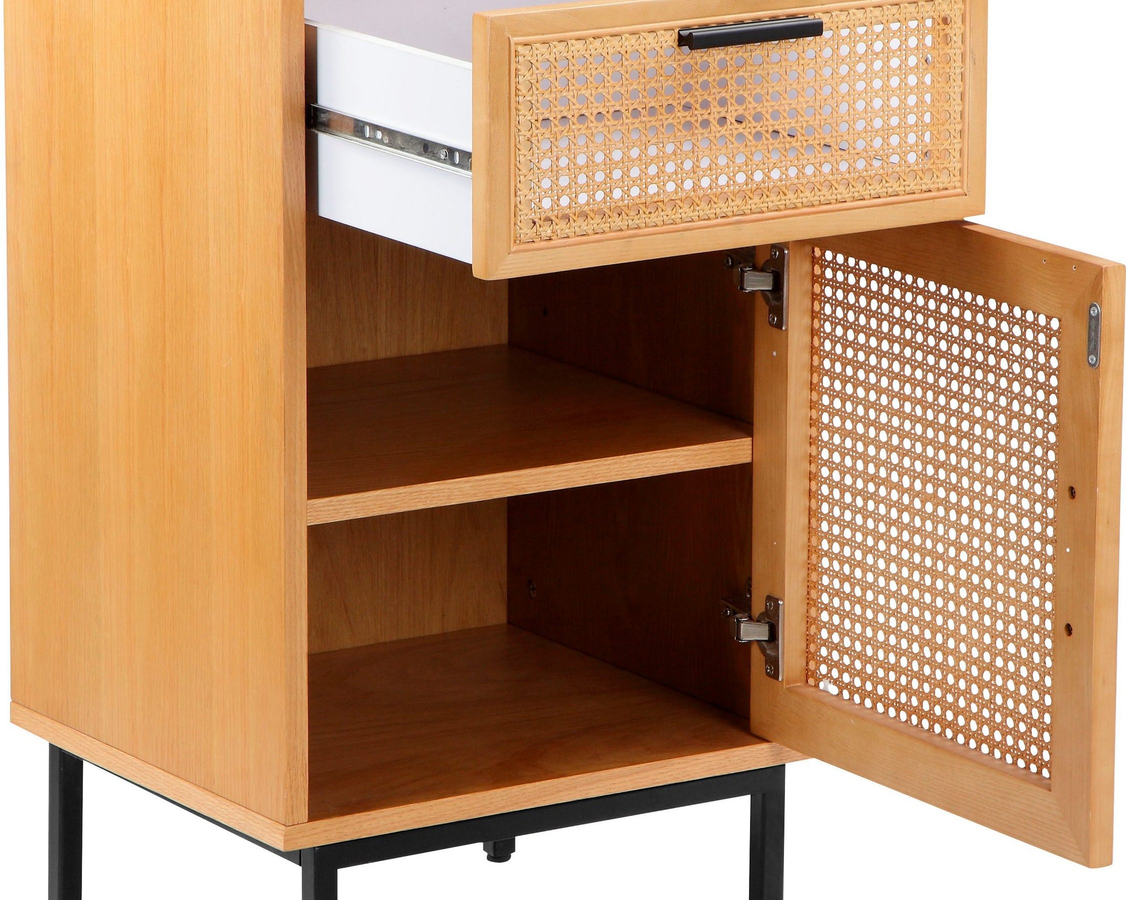 Comodă din ratan și MDF Naemi, 45 cm Arboteca