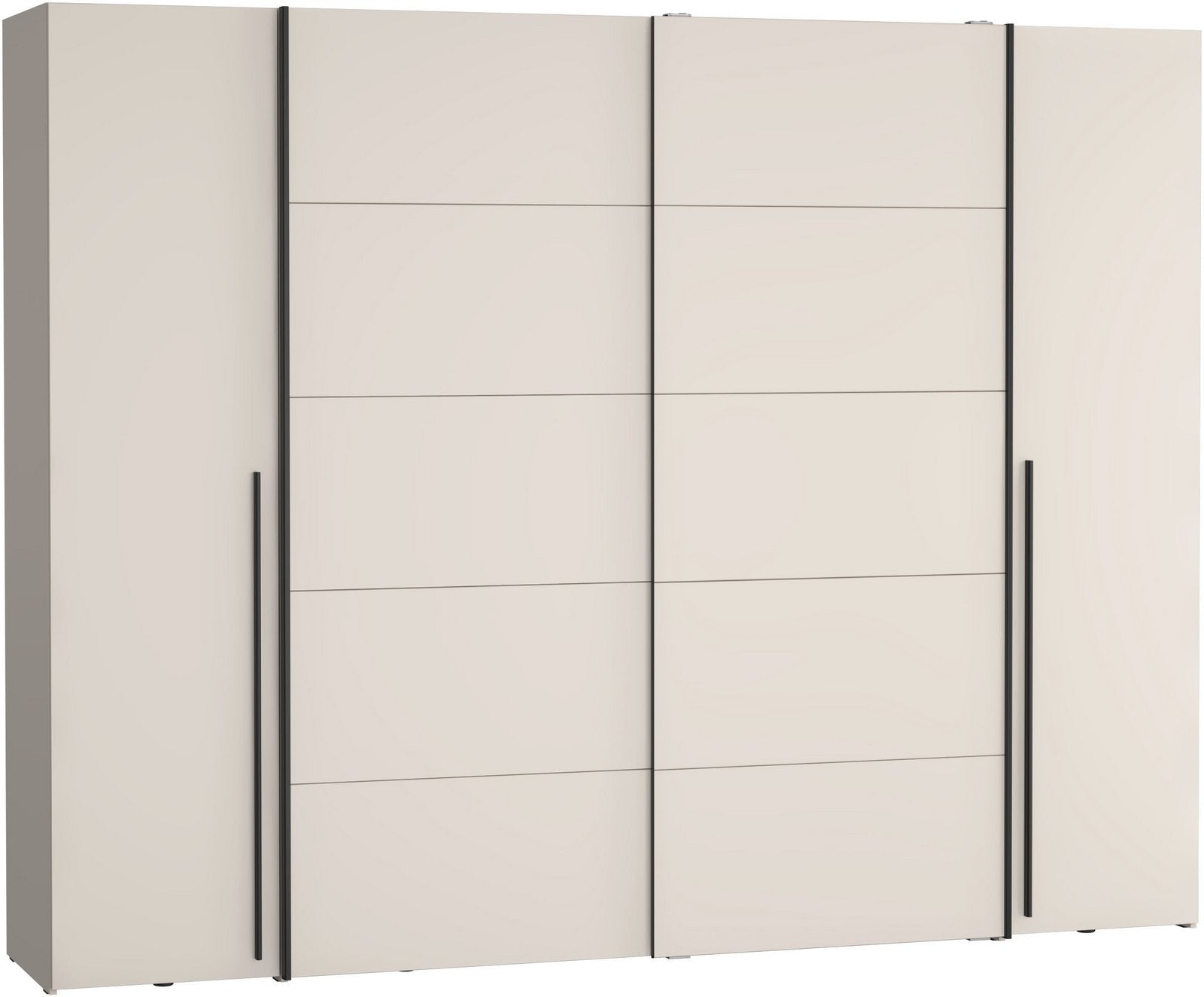 Dulap Narago combinat cu uși glisante și batante, bej cashmere, 270×210×61 cm Arboteca