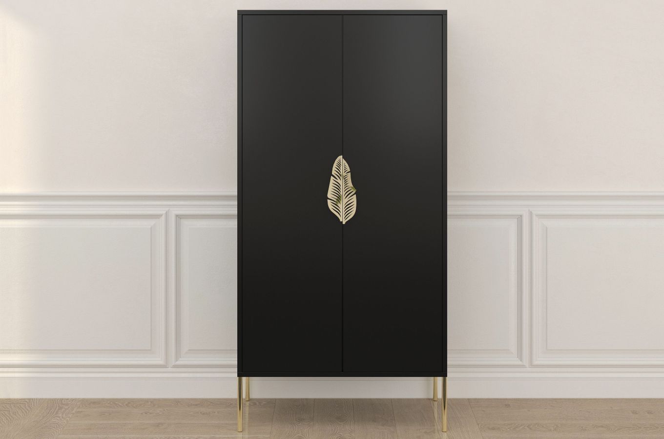 Comoda inalta Ayana, Negru / Auriu Arboteca