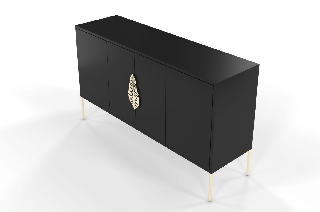 Comoda Ayana, Negru / Auriu Arboteca