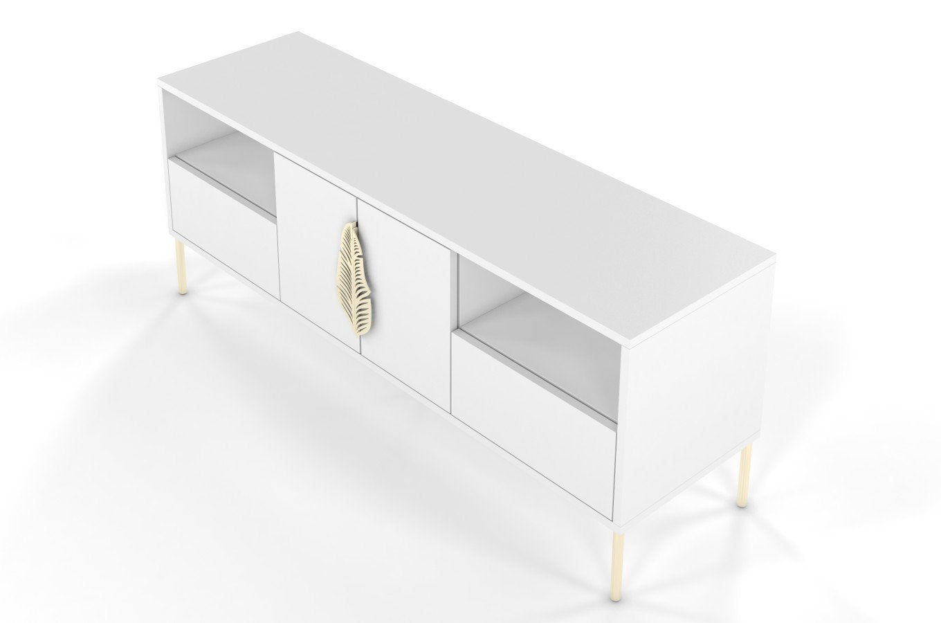 Comoda TV Ayana, Alb / Auriu Arboteca