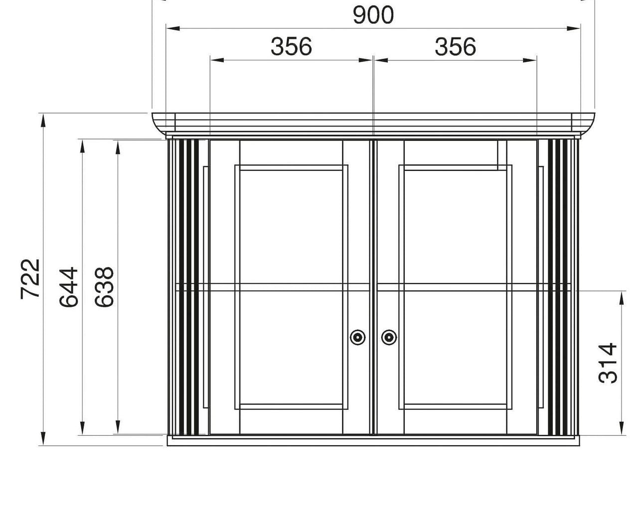 Bucătărie MDF/PAL melaminat Westminster, alb pin/stejar Wotan, dezasamblat, 270 cm Arboteca
