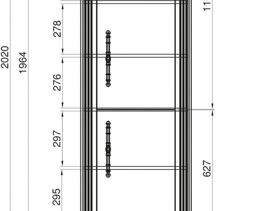 Bucătărie MDF/PAL melaminat Westminster, alb pin/stejar Wotan, dezasamblat, 270 cm Arboteca