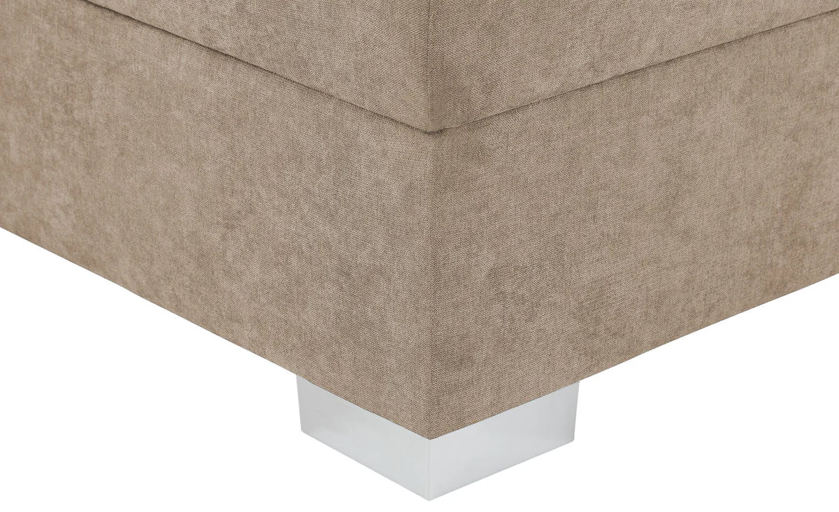 Pat Tapitat Charlotte, cu lada de depozitare, Gri, Prestigehome.ro, Prestige, #Color_bej-enjoy