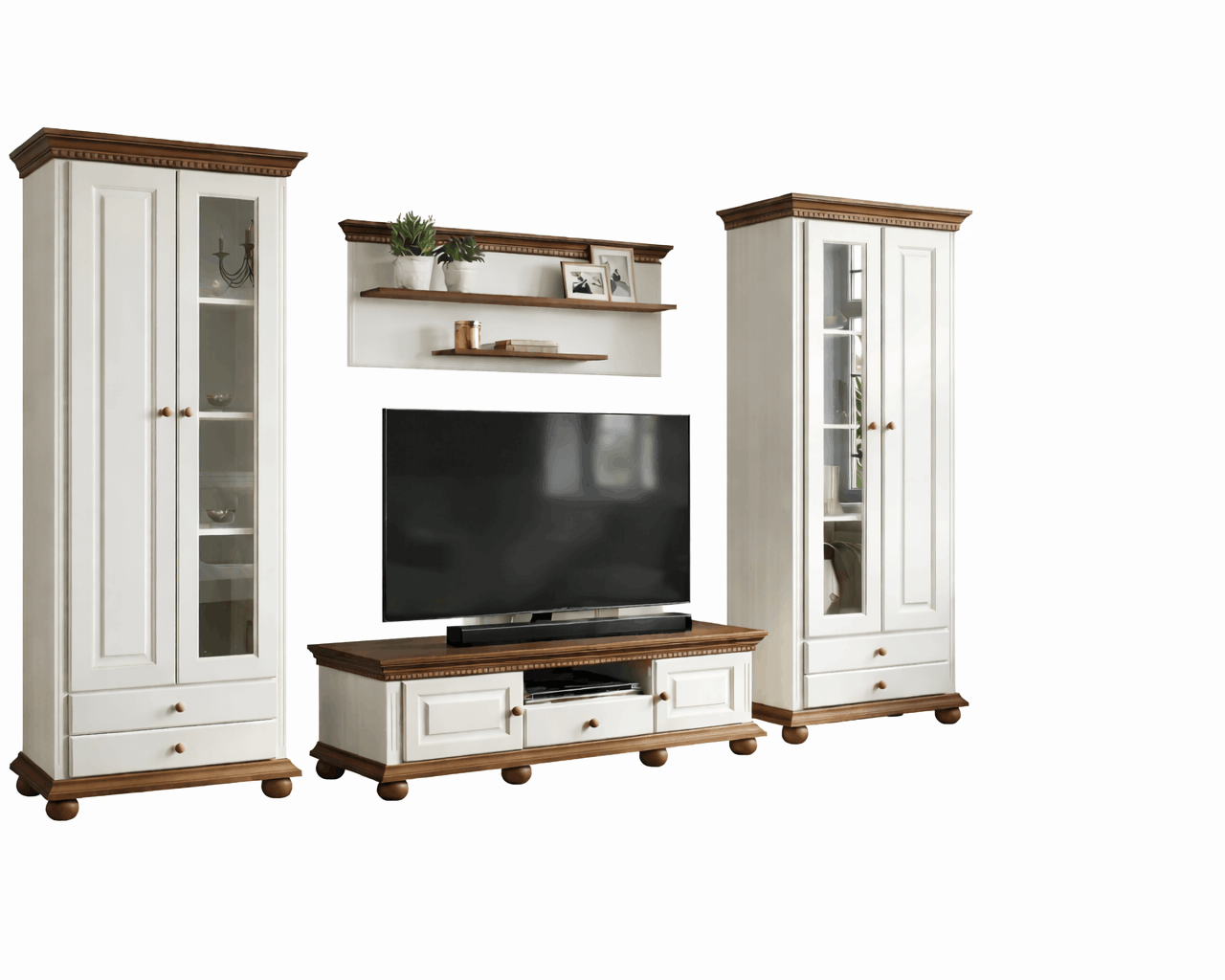 Set living Bavaria din lemn masiv, 4 piese Arboteca