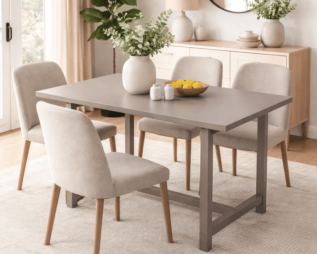 Masă lemn masiv Timbers, cappuccino, 120 cm Arboteca