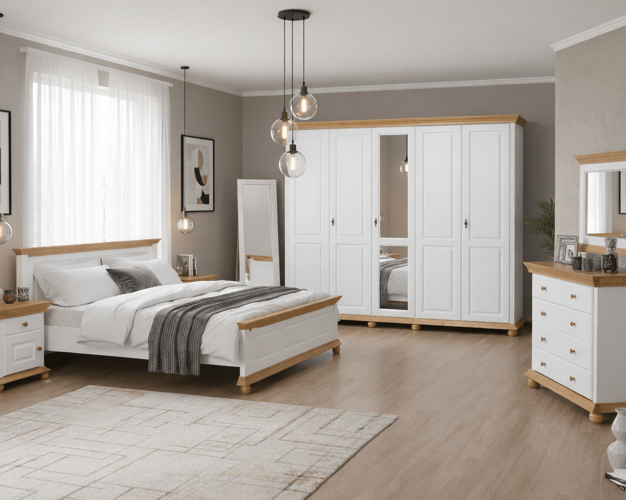 Dormitor din lemn masiv Bavaria Arboteca