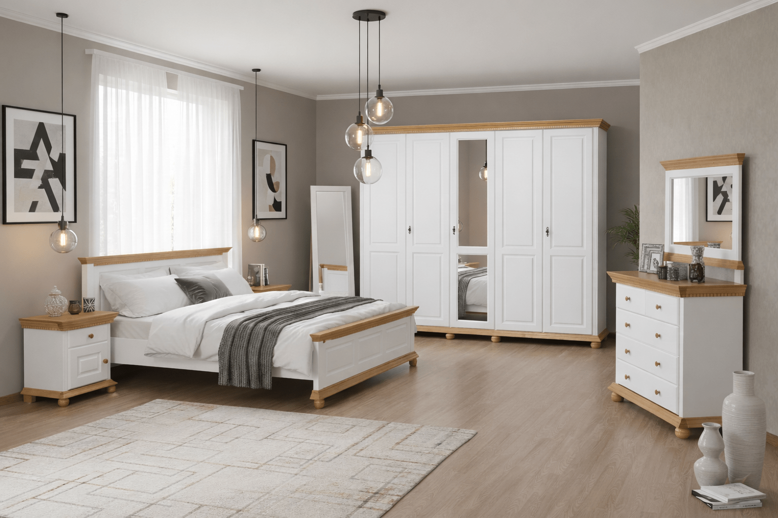 Dormitor din lemn masiv Bavaria Arboteca