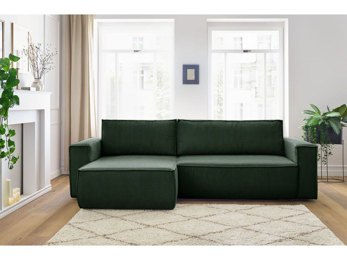 Coltar Extensibil 3 locuri Cloud, cu lada de depozitare, 275x145x85 cm - Prestigehome.ro - Coltar - Prestige - #color_Verde-Fjord