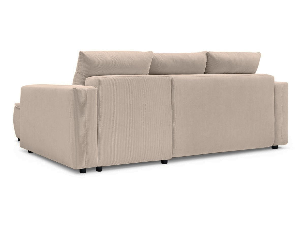 Colțar Extensibil HALSON, cu ladă de depozitare, șezlong interschimbabil, 256x158x90 cm - Prestigehome.ro - Colțar - Prestige #color_Bej-Fjord