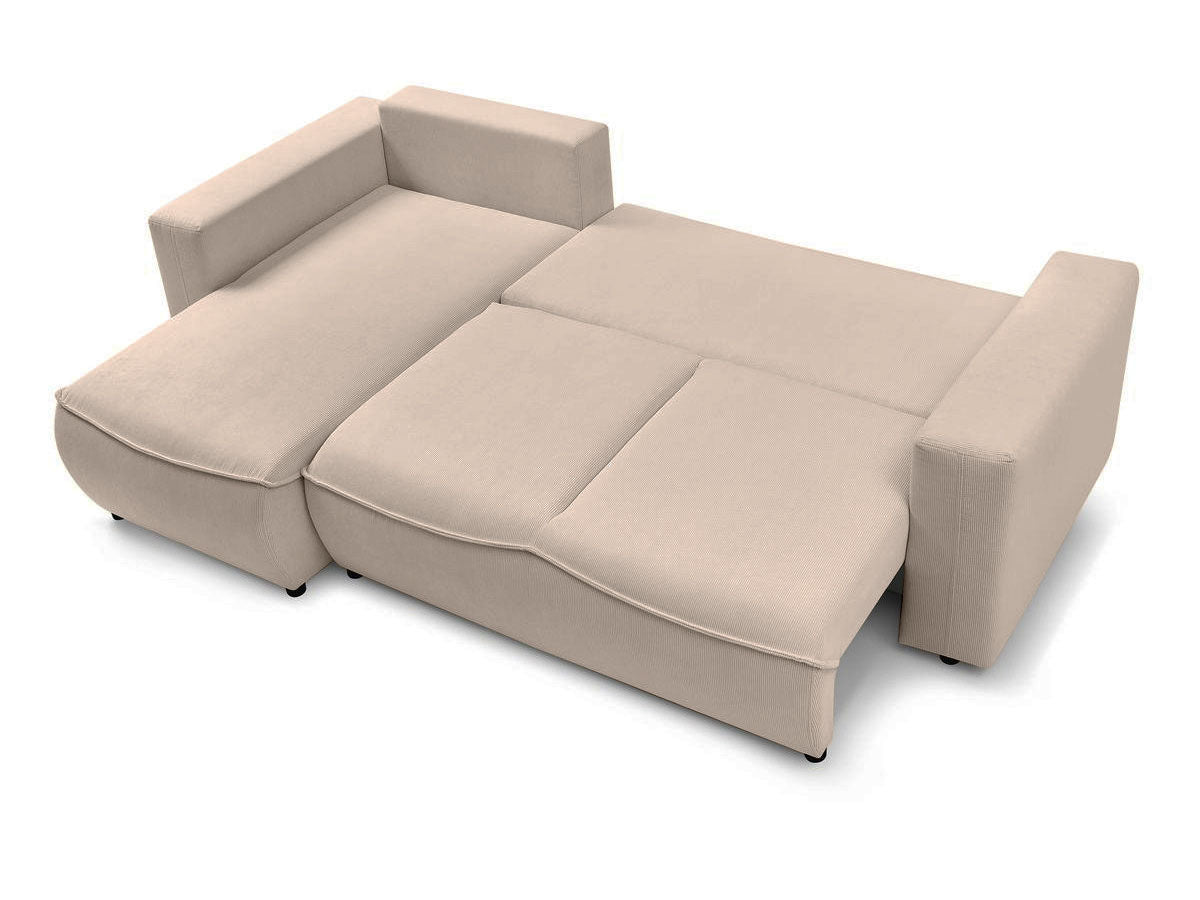 Colțar Extensibil HALSON, cu ladă de depozitare, șezlong interschimbabil, 256x158x90 cm - Prestigehome.ro - Colțar - Prestige #color_Bej-Fjord