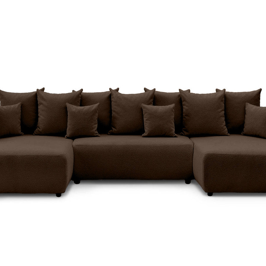 Colțar Extensibil, în formă de U, LIVIGNO, cu ladă de depozitare, 347x154x80 cm Maro-Anthology Prestige Home