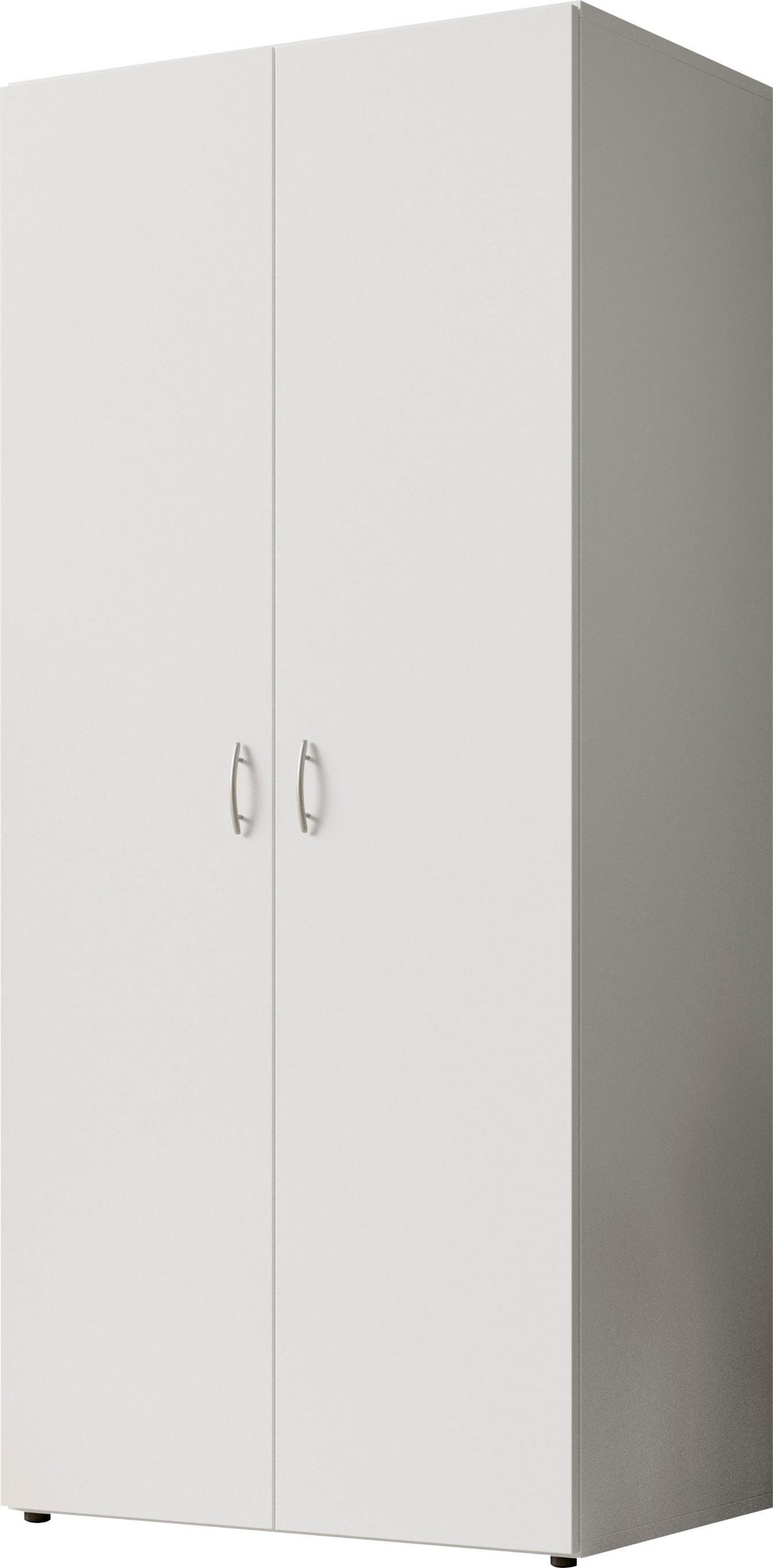 Dulap haine Joe cu 2 uși, alb, 80×177×52 cm Arboteca