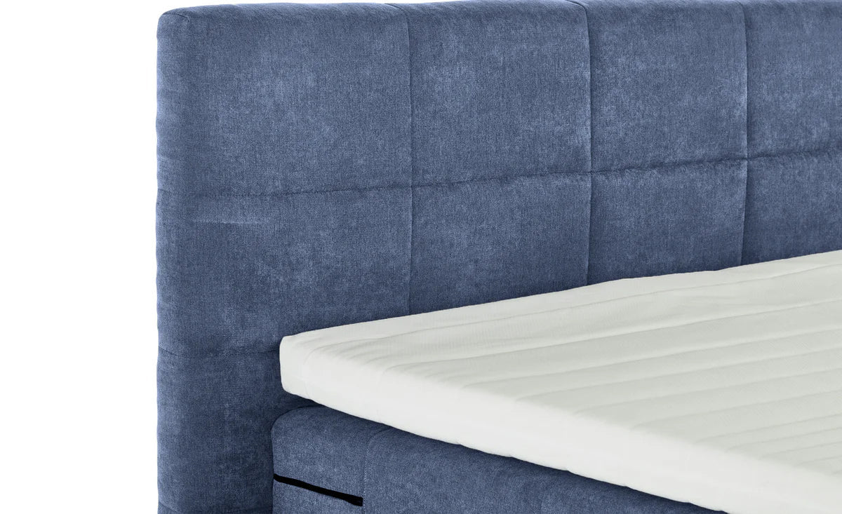 Pat Boxspring Gibson, cu lada de depozitare, Albastru Inchis, Prestigehome.ro, Prestige, #Color_Albastru-Inchis-Enjoy