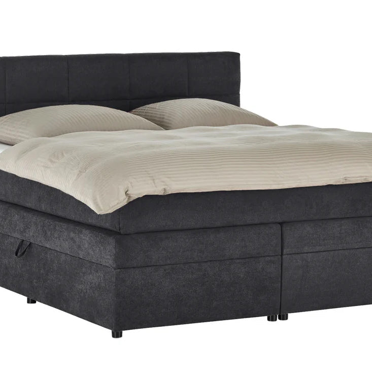 Pat Boxspring Gibson, cu ladă de depozitare, saltea și topper incluse