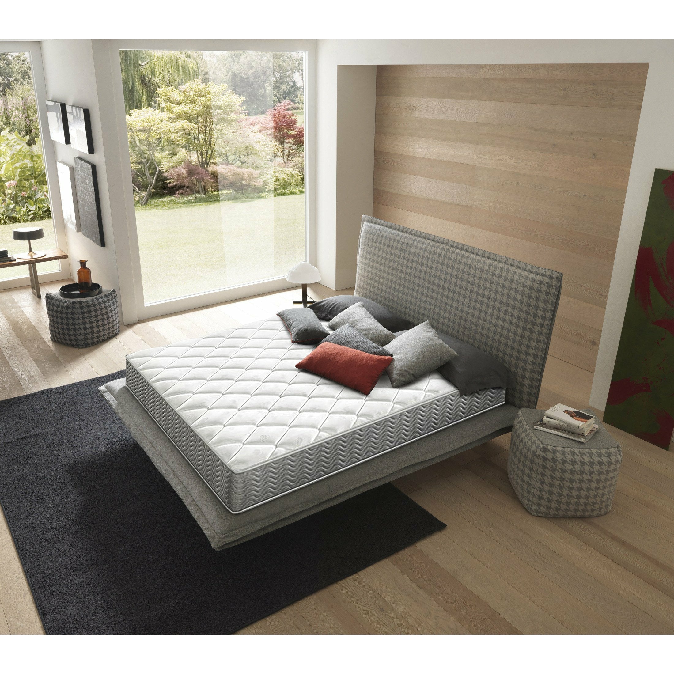 Saltea HYBRID, 7 zone de confort, Arcuri Individuale, husă antibacteriană, superortopedică, Grosime 24 cm - Prestige Home