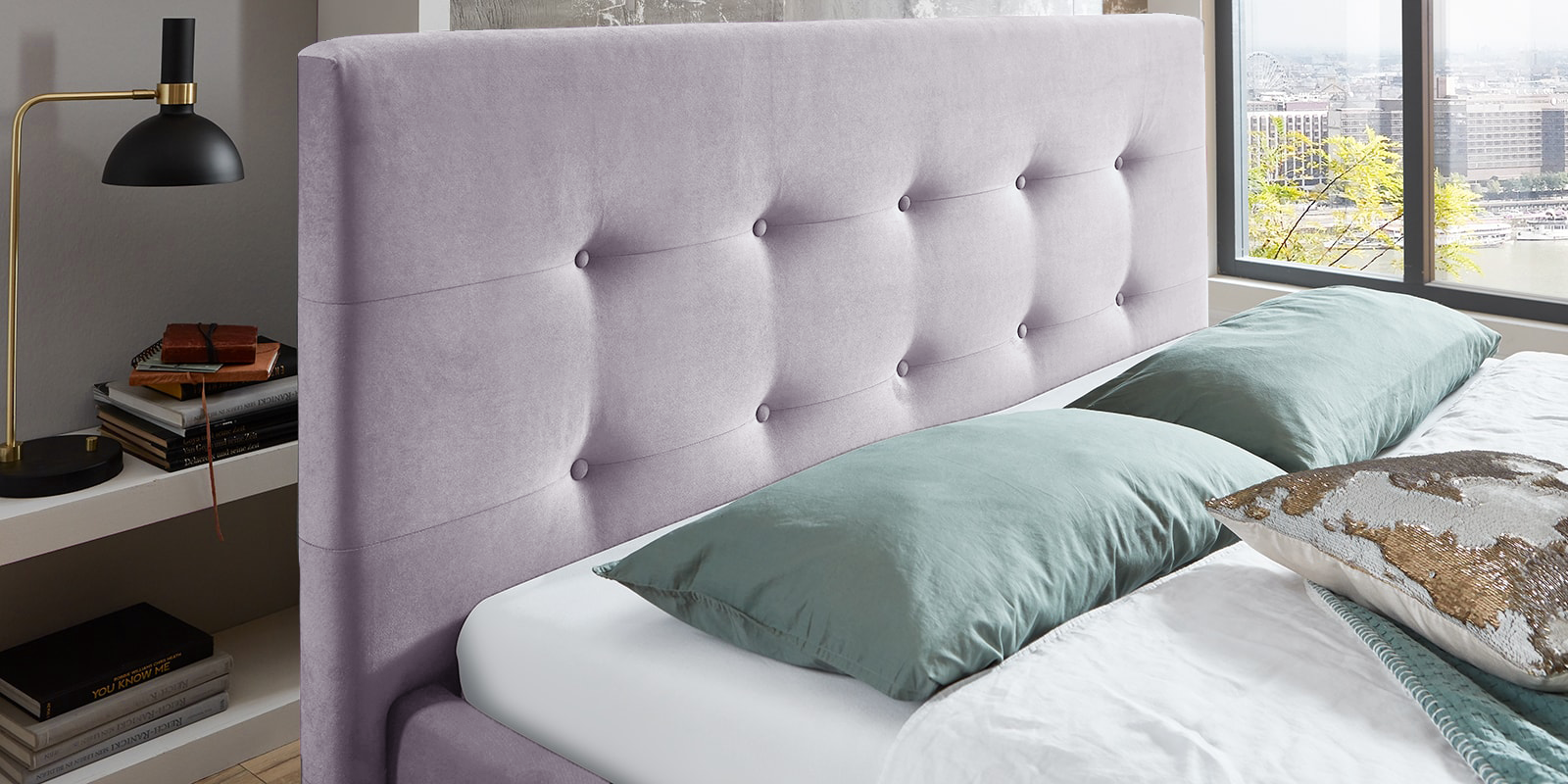 Pat Tapițat Lille, cu somieră rabatabilă și ladă de depozitare, Prestigehome.ro, Prestige, #Color_swing-violet