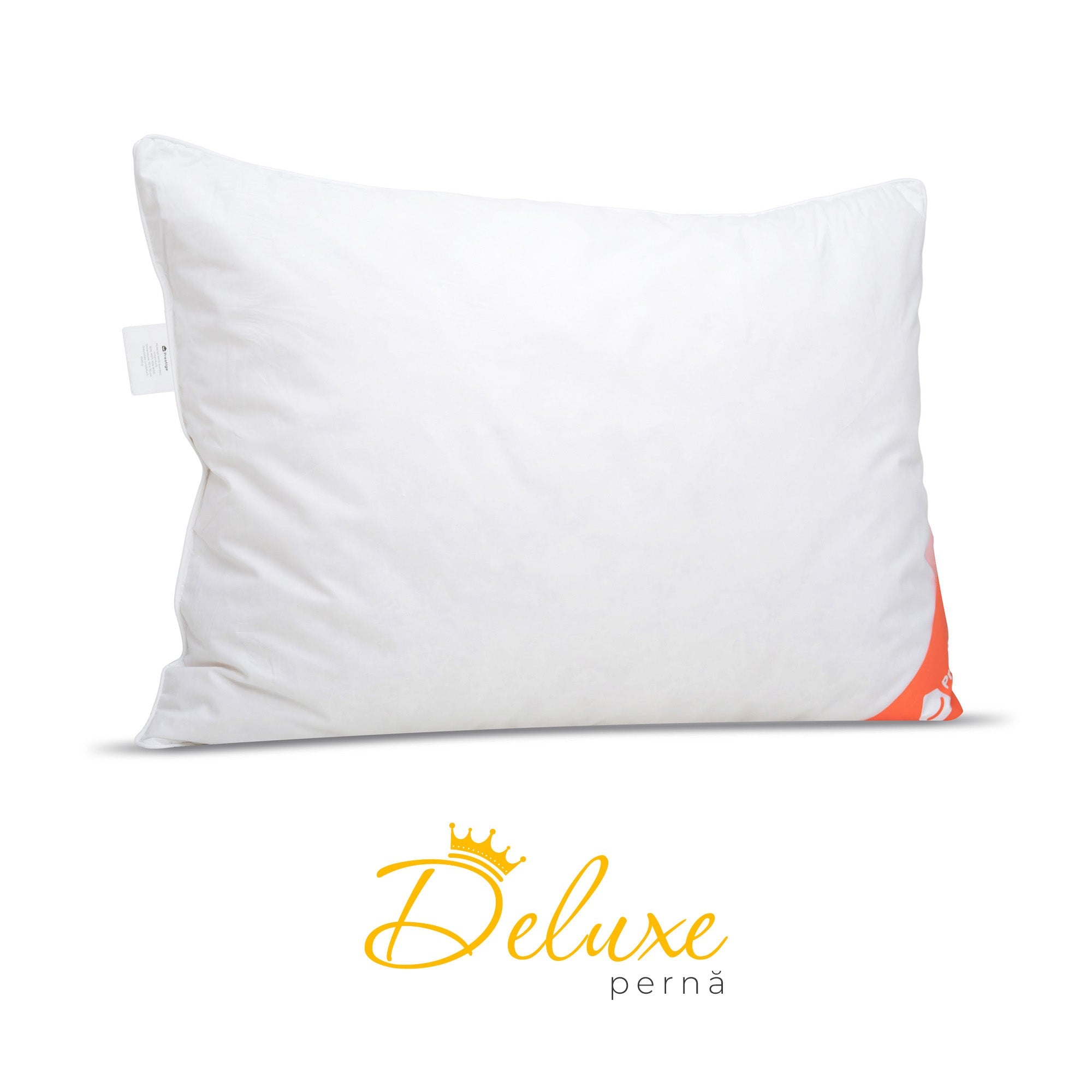 Set 2 x Perne Deluxe cu pene și puf de gâscă, husă bumbac, 50x70 cm Arboteca