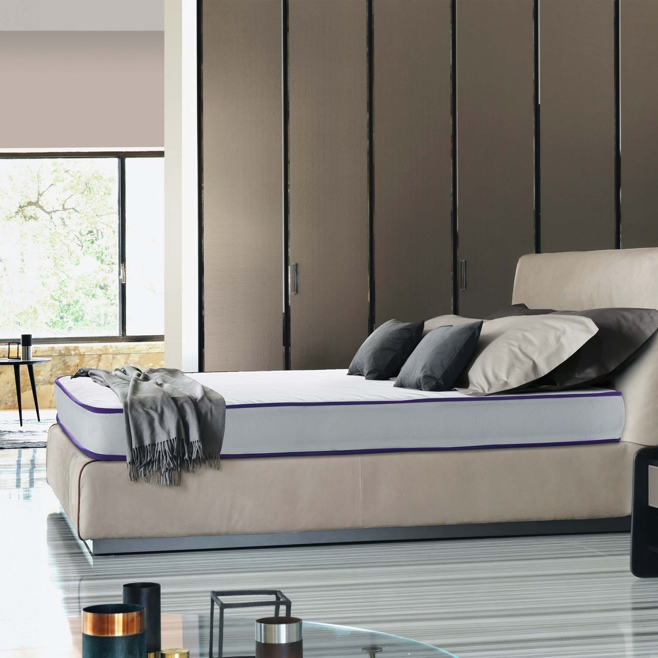 Saltea BASIC ERGO PURPLE LINE, spumă poliuretanică, reversibilă, hipoalergenică, ortopedică, Grosime 12 cm - Prestige Home