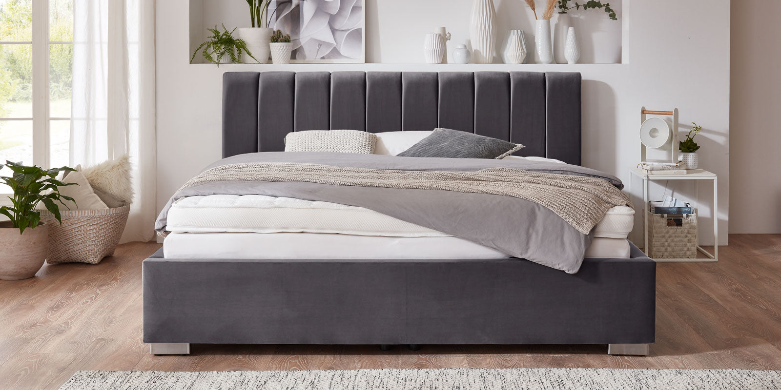 Pat Tapitat Santiago, cu Lada Rabatabil, Verde-Smarald, Prestigehome.ro, Prestige, #Color_swing-antracit