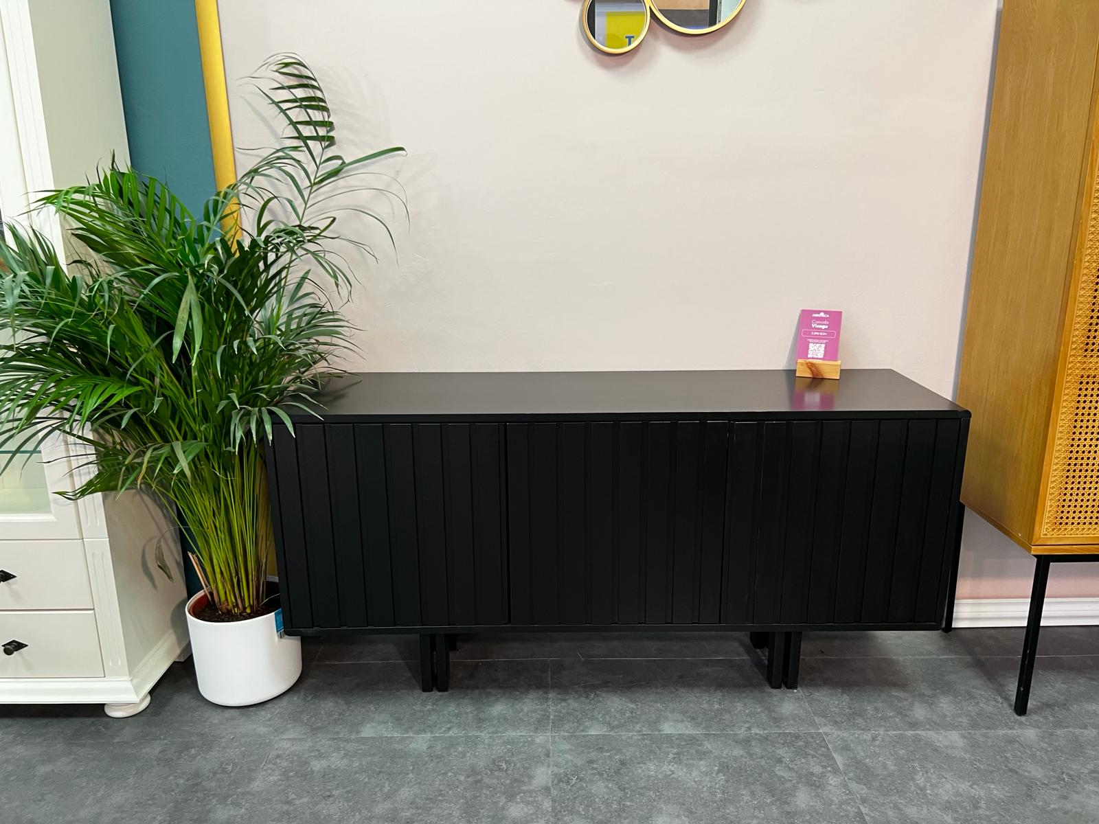 Comoda Visage, Negru, 149 cm Arboteca