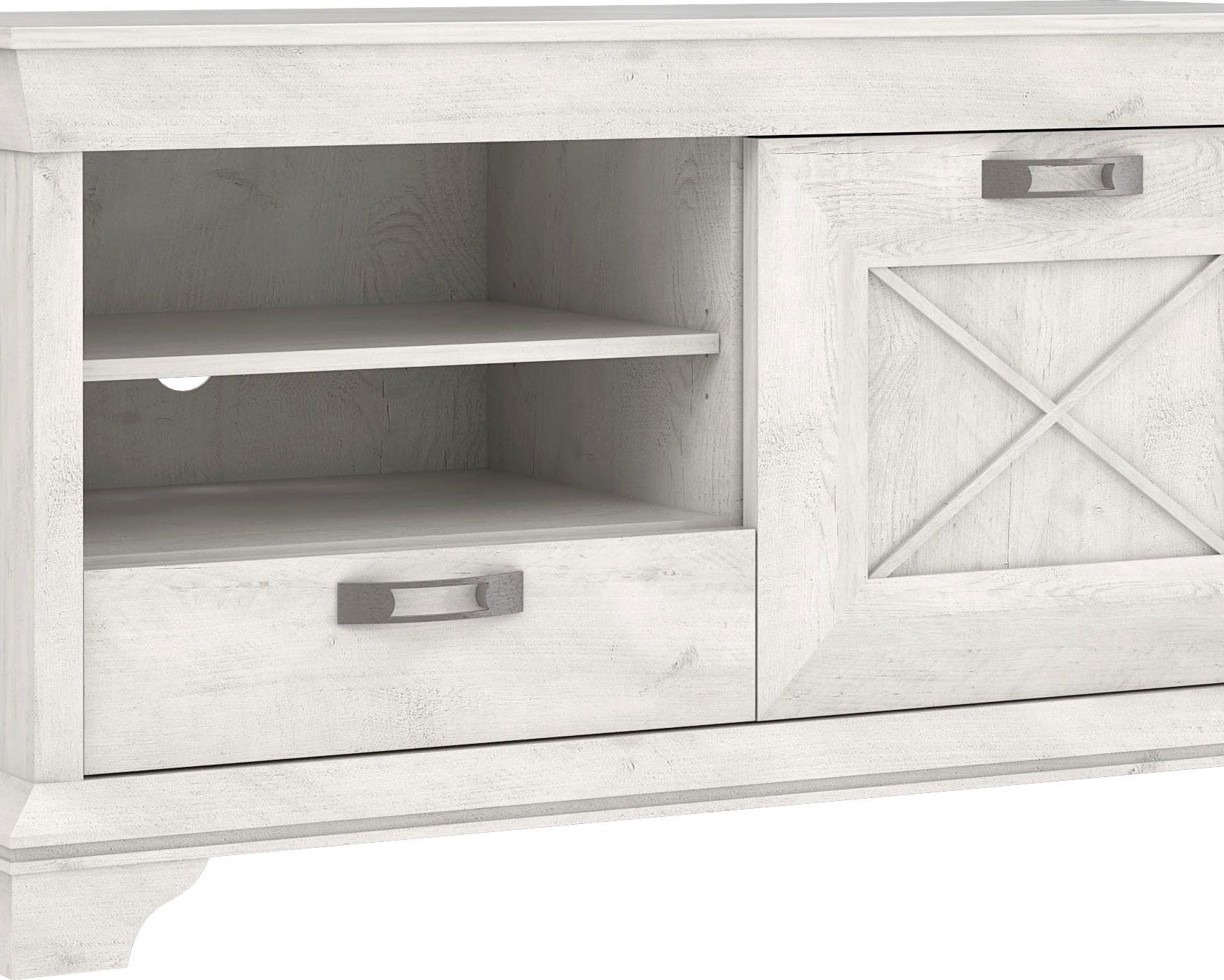 Comodă TV Kashmir, stil rustic, PAL , 122,7×48,2×66,6 cm Arboteca