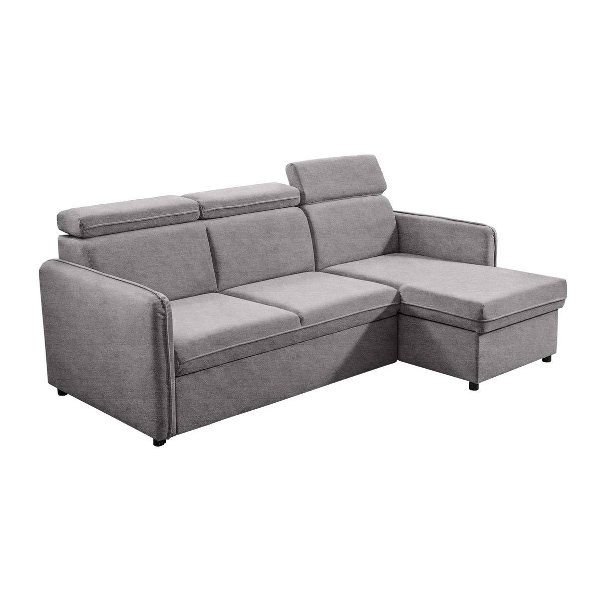 Canapea extensibilă LECCO B, gri deschis, 220x140x84 cm Kondela