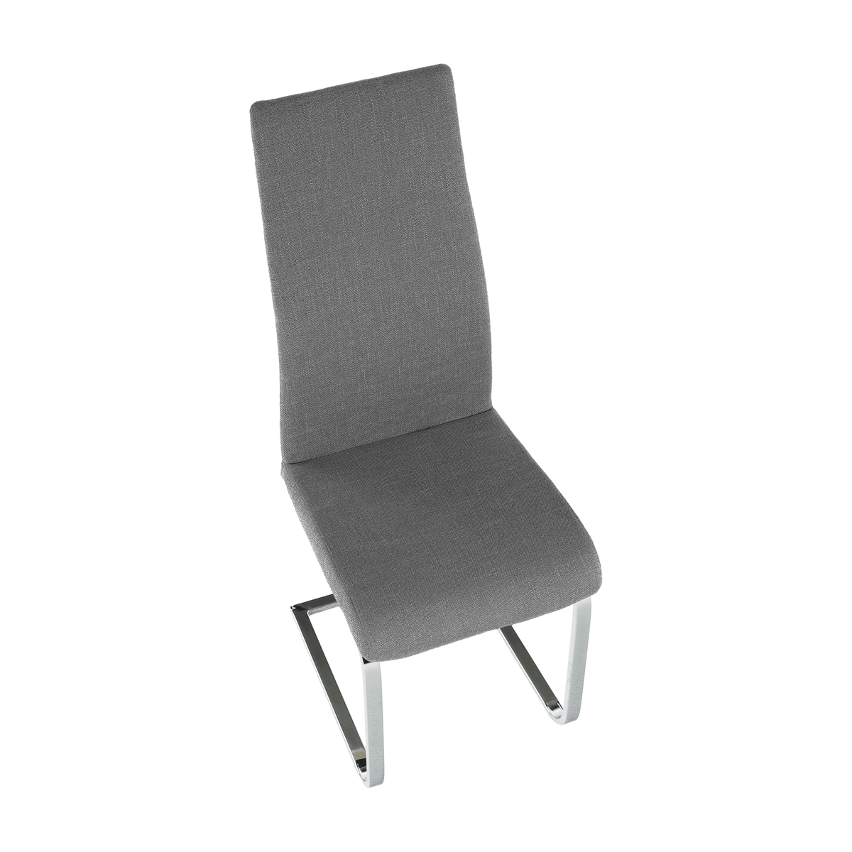 Scaun dining, material textil gri închis/crom, 44x57x110 cm Kondela