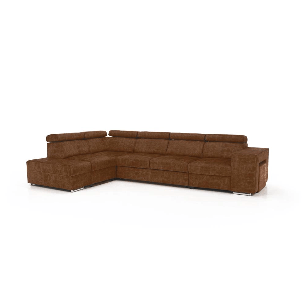 Set canapea BLOIS, maro, pe stânga, 264x210x79 cm Kondela