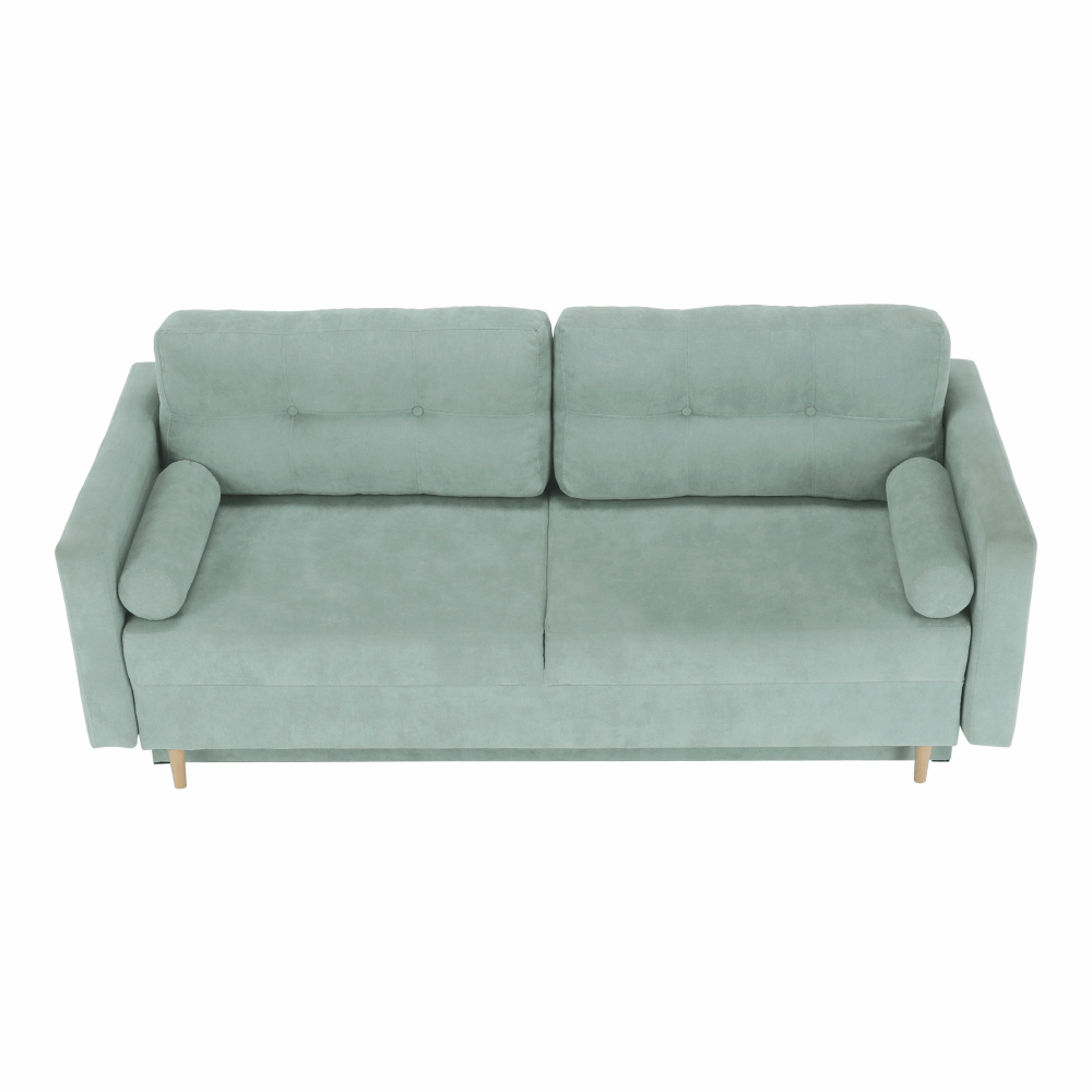 Canapea extensibilă, verde mentă textil Queens, AURELIA Kondela