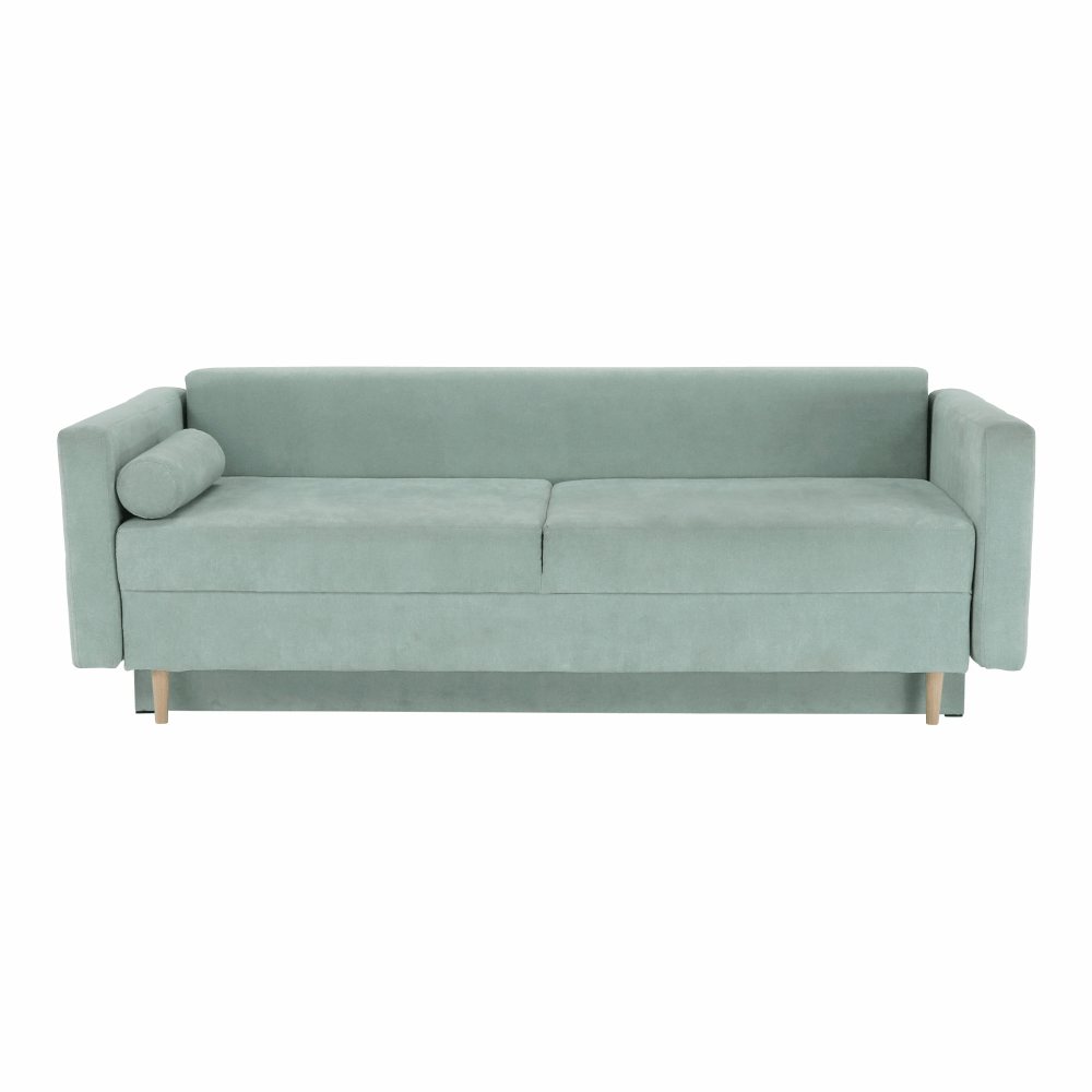 Canapea extensibilă, verde mentă textil Queens, AURELIA Kondela