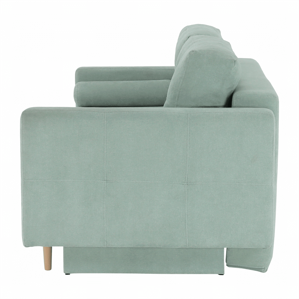 Canapea extensibilă, verde mentă textil Queens, AURELIA Kondela