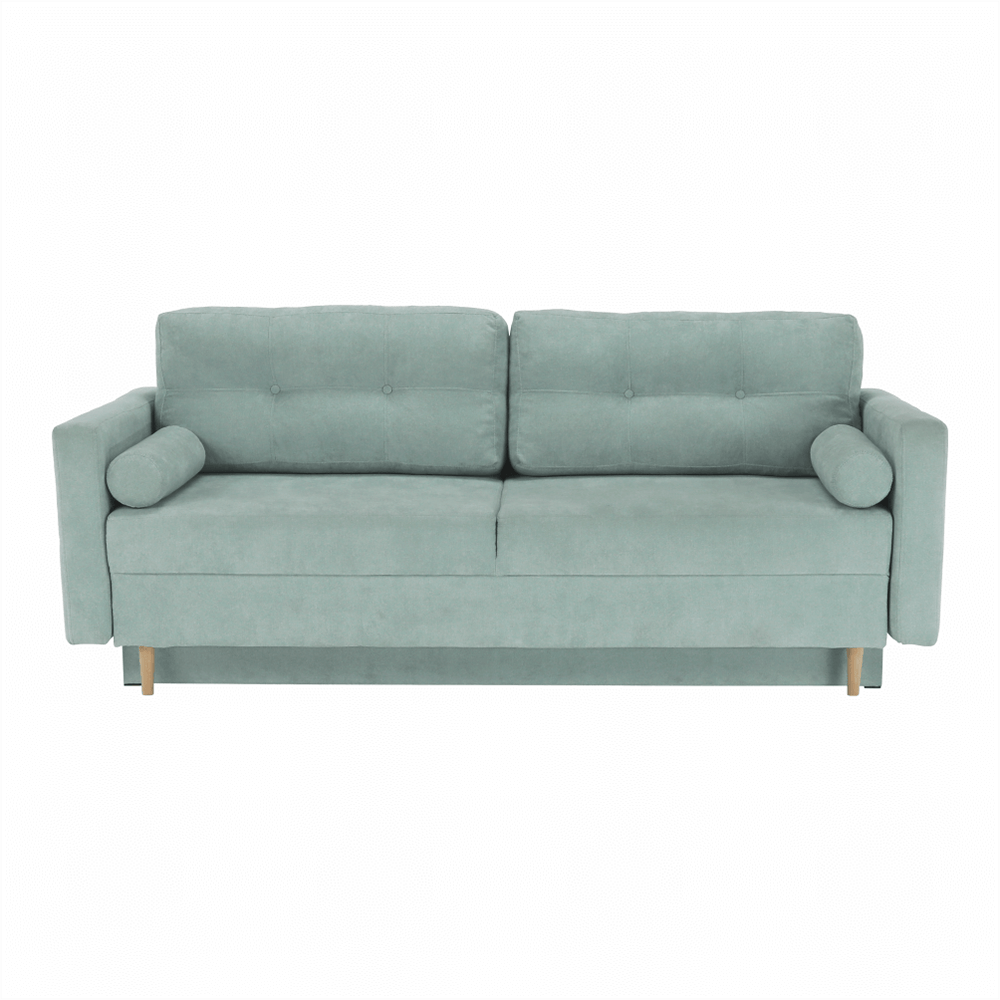 Canapea extensibilă, verde mentă textil Queens, AURELIA Kondela
