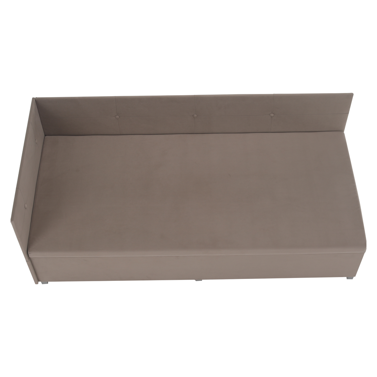 Canapea extensibilă cu spațiu de depozitare DIJON UNI, bej-gri, 93x204x75 cm Kondela