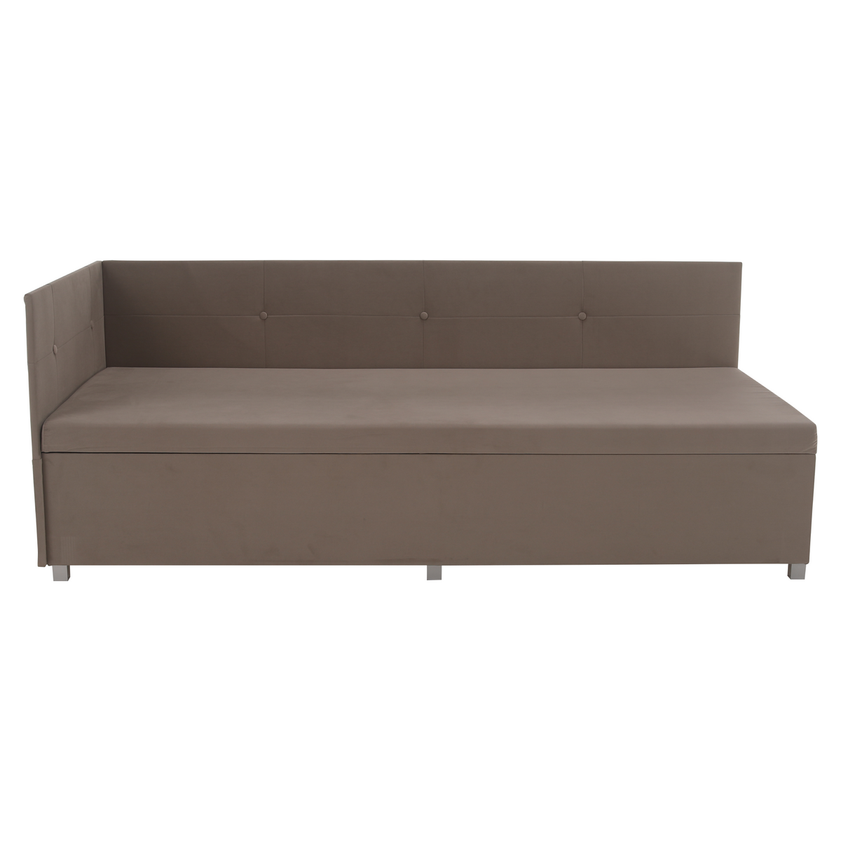 Canapea extensibilă cu spațiu de depozitare DIJON UNI, bej-gri, 93x204x75 cm Kondela