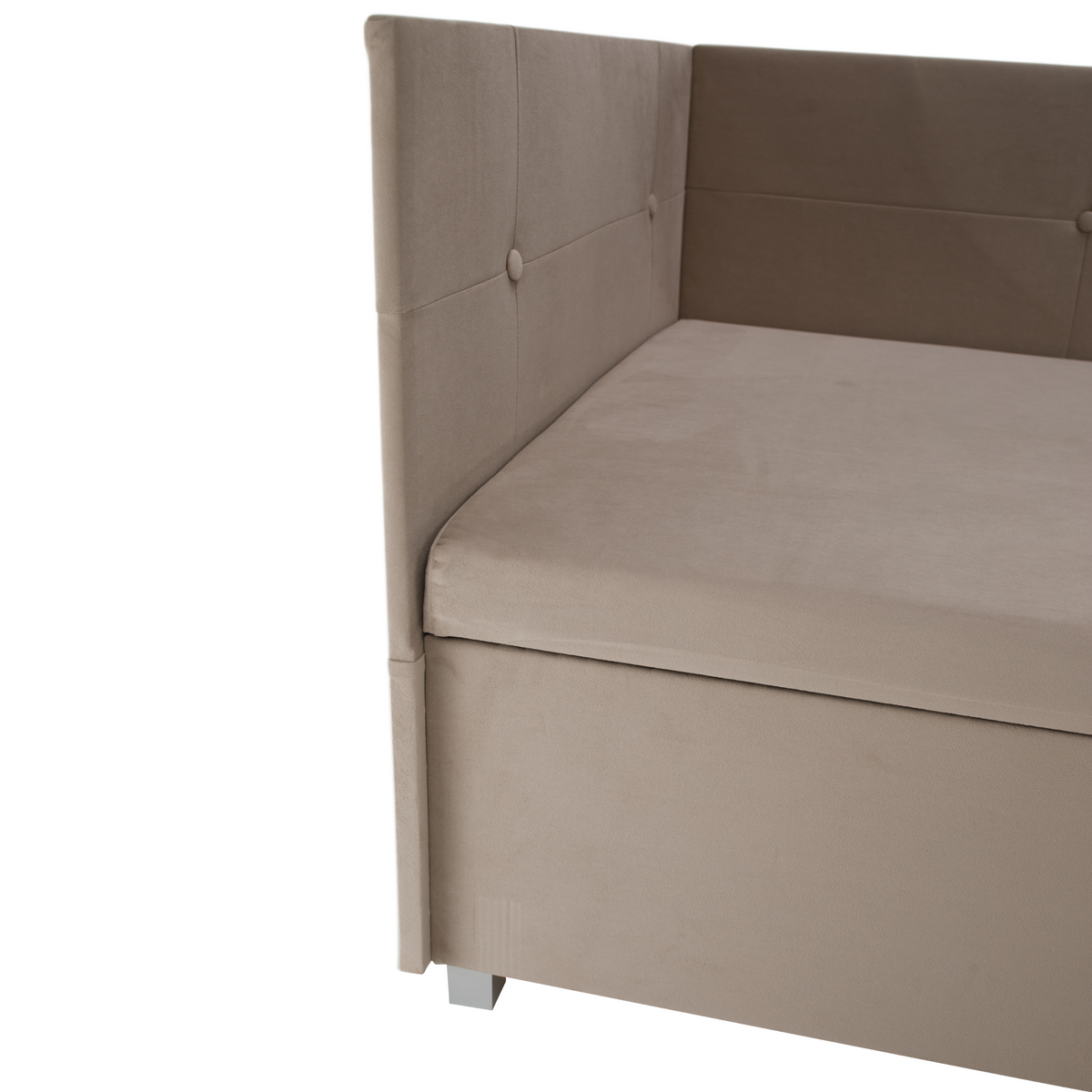 Canapea extensibilă cu spațiu de depozitare DIJON UNI, bej-gri, 93x204x75 cm Kondela