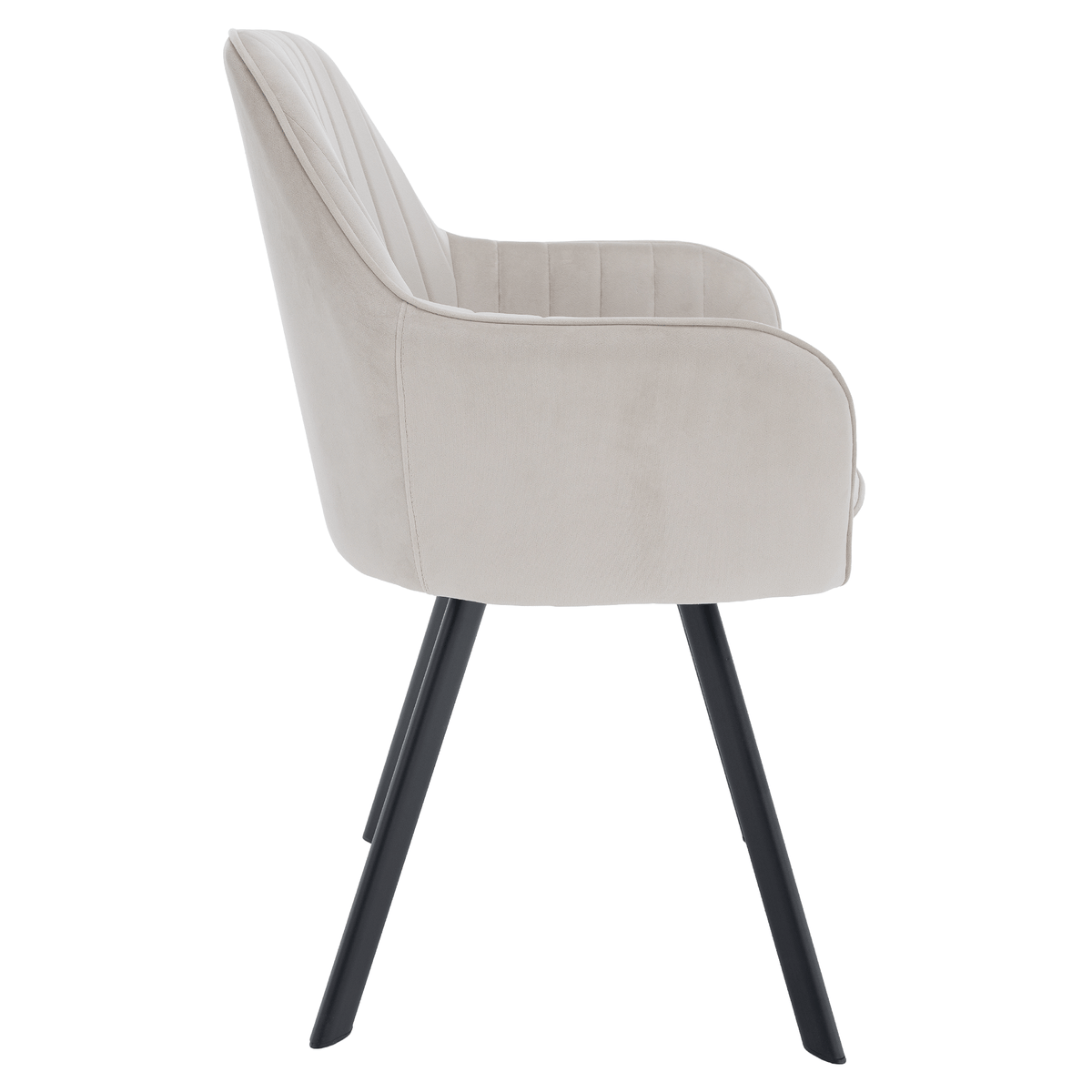 Scaun de design, bej-gri, țesătură Velvet, 57x56x87 cm Kondela
