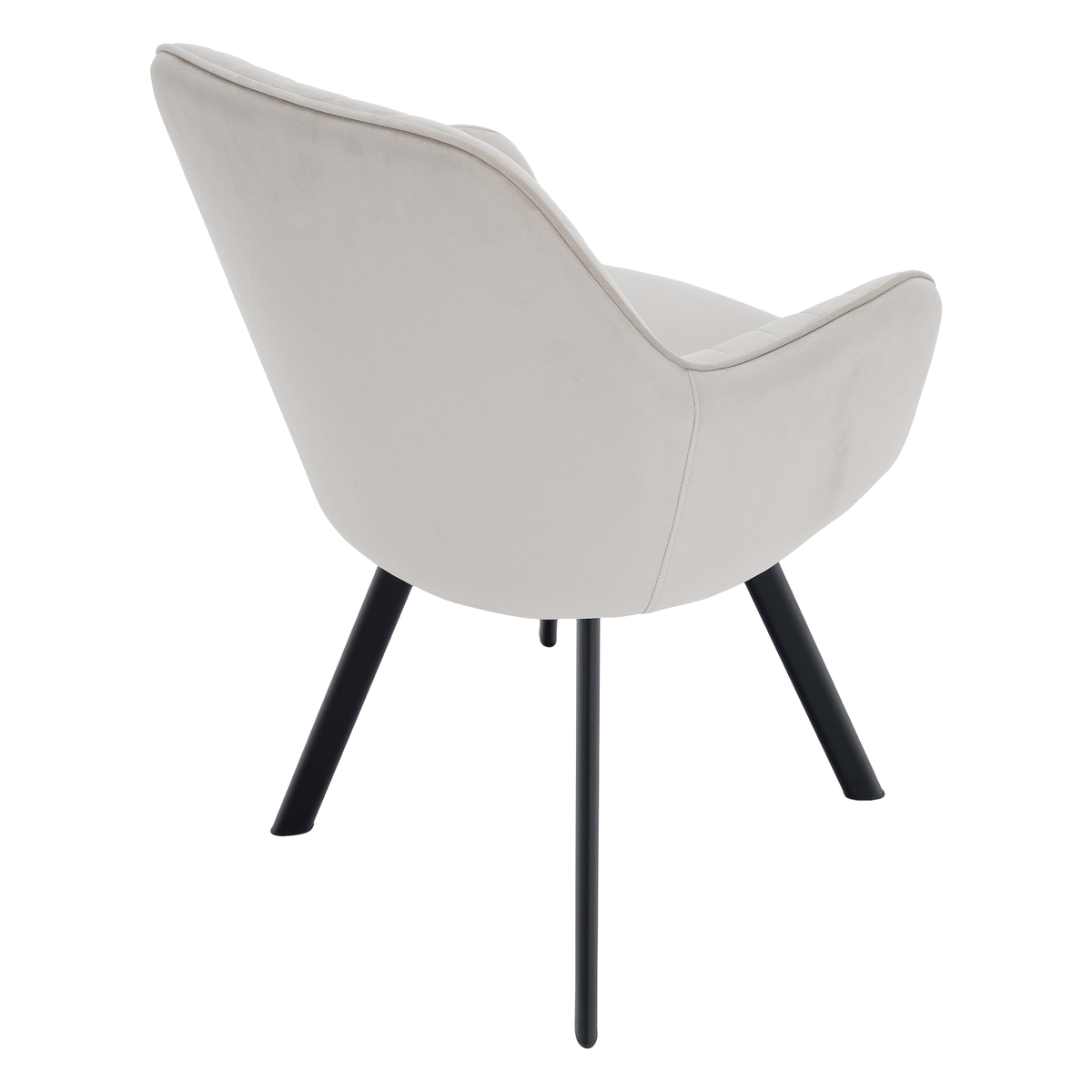Scaun de design, bej-gri, țesătură Velvet, 57x56x87 cm Kondela