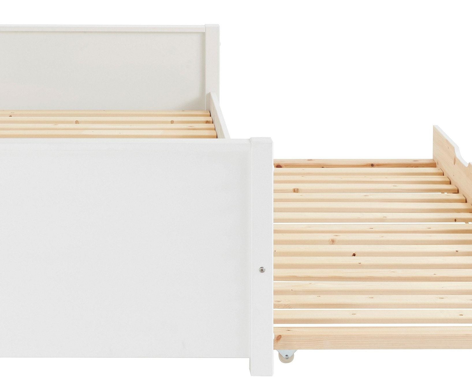 Pat Tipo cu sertar pat , 90 x 200 cm , Lemn Masiv , Alb Arboteca