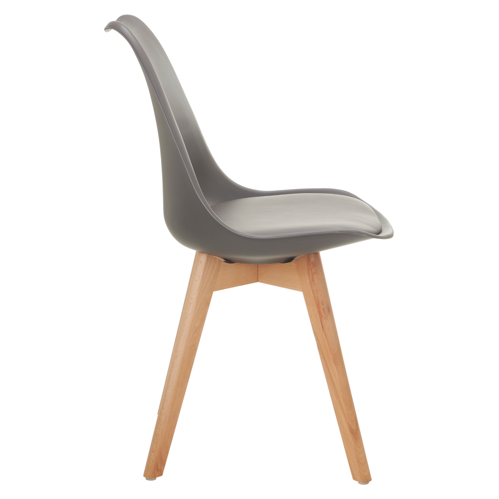 Scaun IVREA 3, gri maro/fag, 48x53x82 cm Kondela