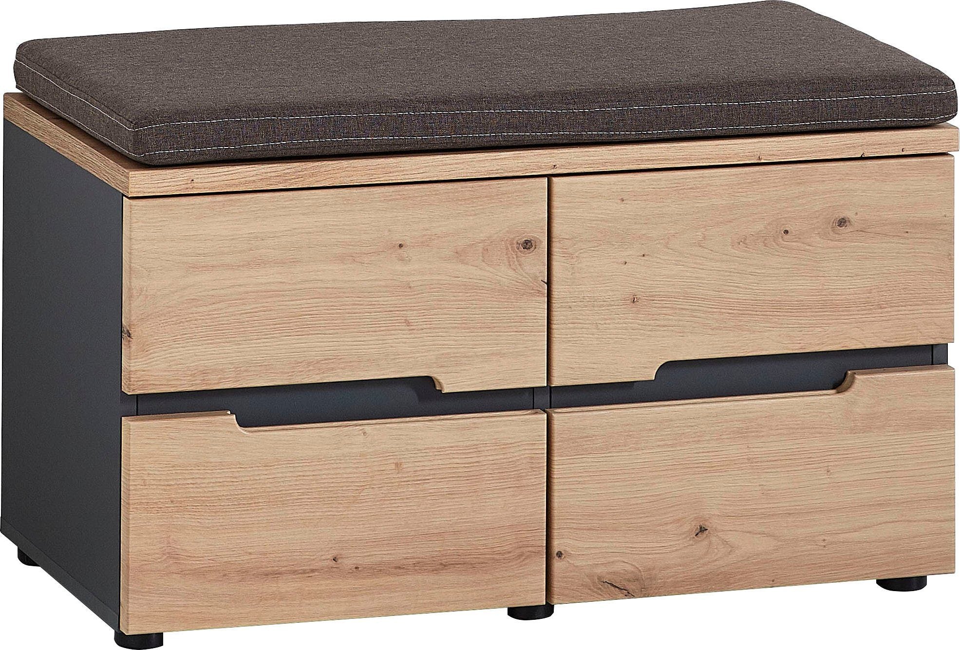 Banca de pantofi Memphis cu perna pentru sezut, 80 cm latime Arboteca